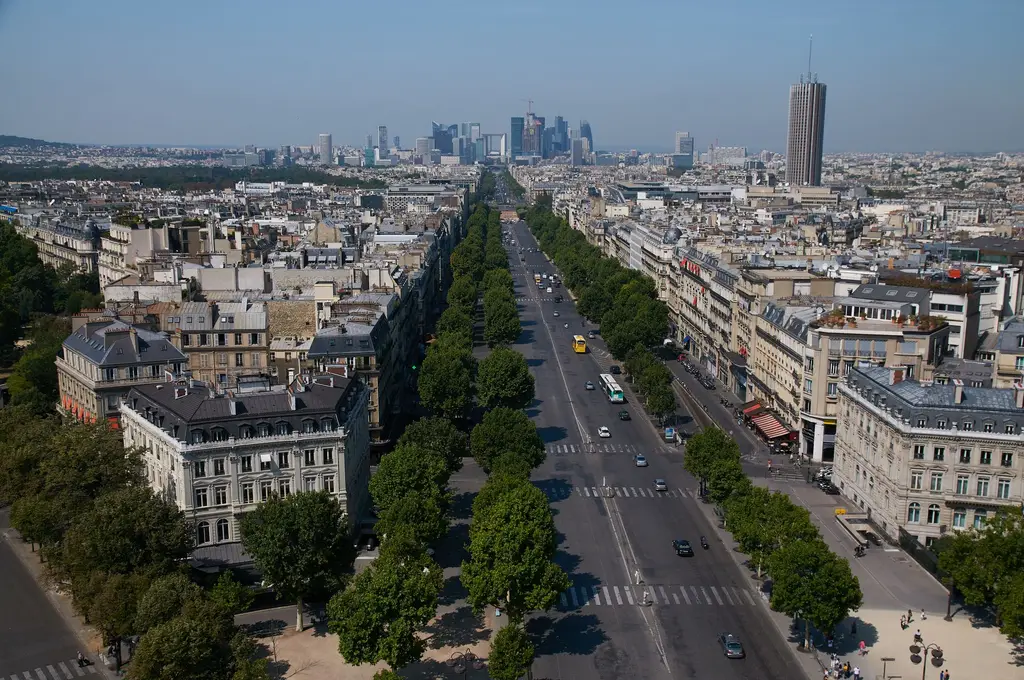 Vue aérienne de l’avenue Foch
