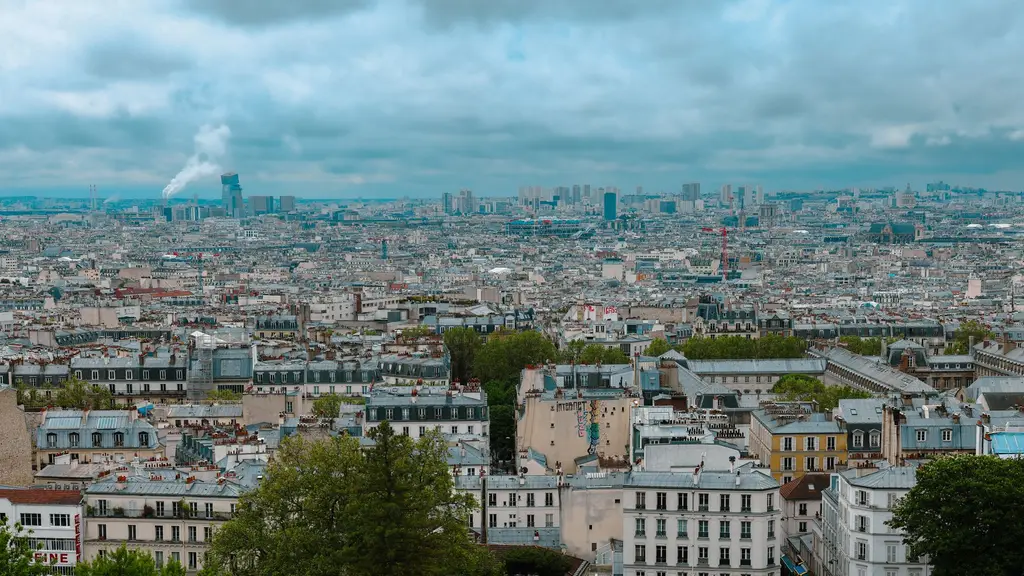 Panorama sur les toits de Paris par temps couvert