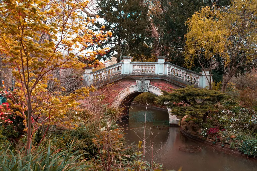 Le pont du parc Monceau en automne