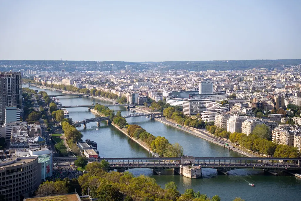Les ponts de la Seine vus du ciel